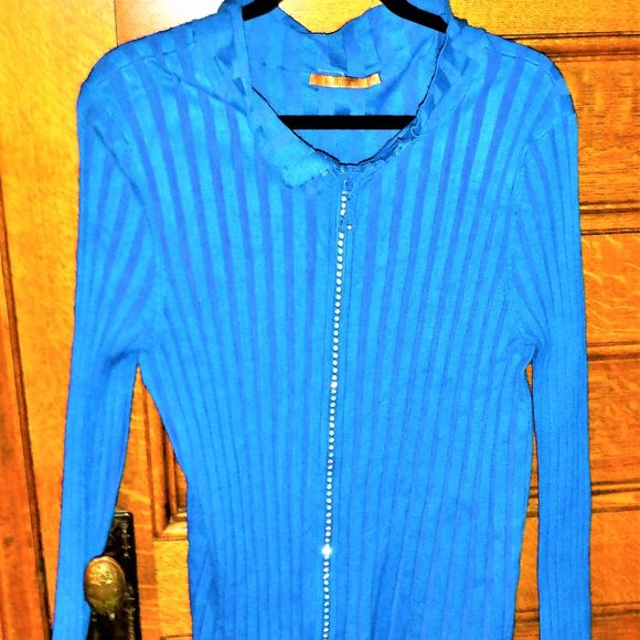 ~~~ BELLDINI Cardigan/ Rhinestones in the Zipper ~ XL - Picture 5 of 5